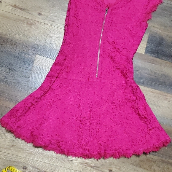 Diane Von Furstenberg Pink Lace Mini Dress - Picture 8 of 12
